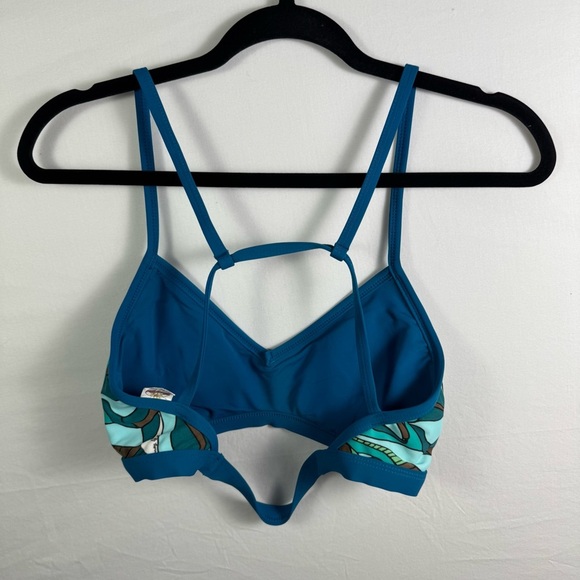 Honey Girl Blue and Green Swim Top Women’s Size L - Picture 2 of 4